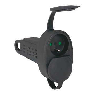 Legrand 50575 - Gummiuttag utan kabel 250V/16A 2x2P+T IP44 svart