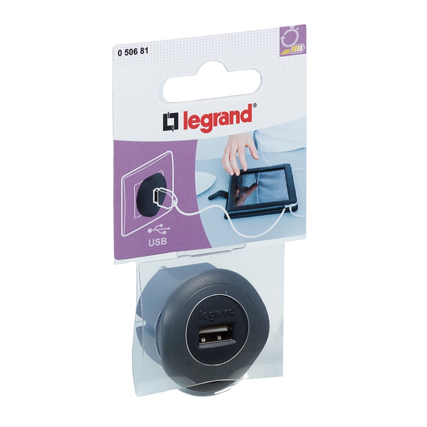Legrand 50681 - USB Plug-in adapter 230V/1,5A svart