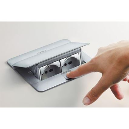 Legrand 54011 - Uttag Ram för en bordsskiva POP-UP 4M aluminium