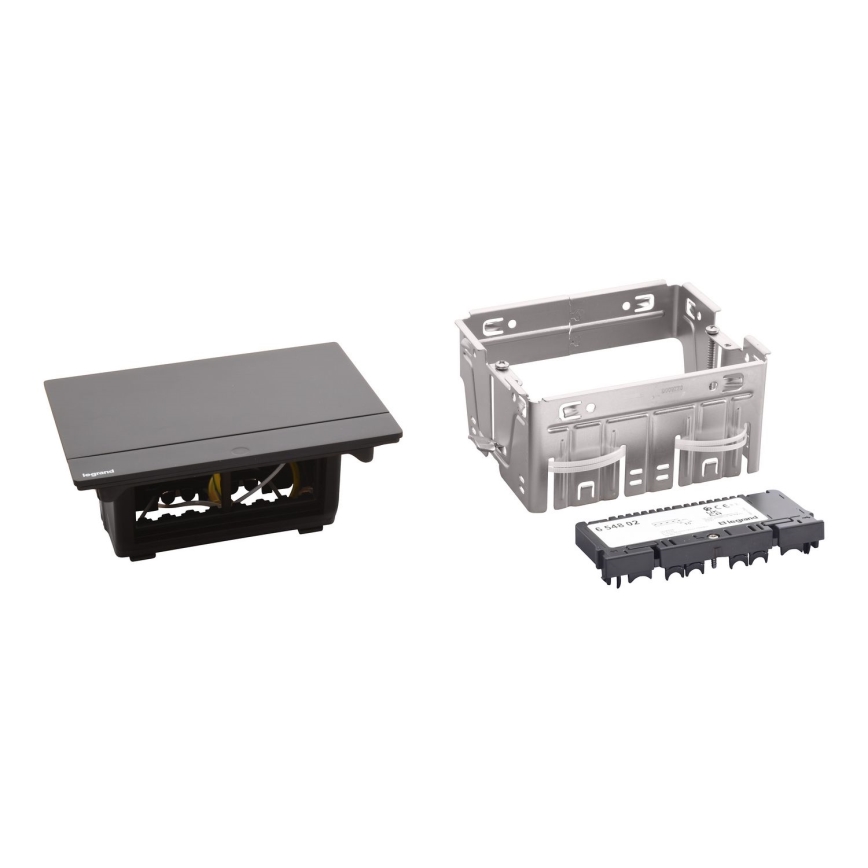 Legrand 654802 - Uttagsram för bordsskiva POP-UP 4M svart