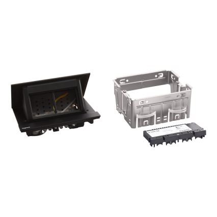 Legrand 654802 - Uttagsram för bordsskiva POP-UP 4M svart