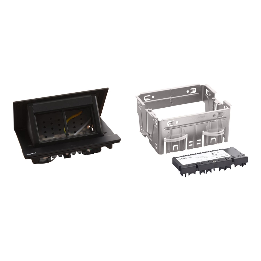 Legrand 654802 - Uttagsram för bordsskiva POP-UP 4M svart