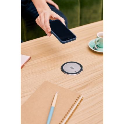 Legrand 654981 - Uttagspelare för bordsskiva 4x230V + 2xUSB-A + 2xUSB-C + trådlös laddning