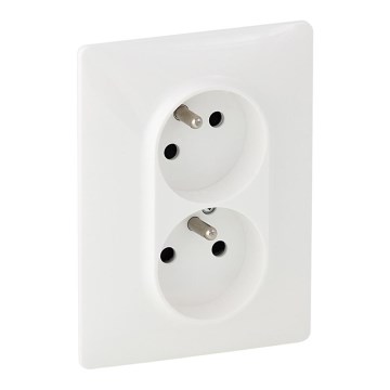 Legrand 753186 - Vägguttag Hem VALENA LIFE 250V/16A 2x2P+T vit
