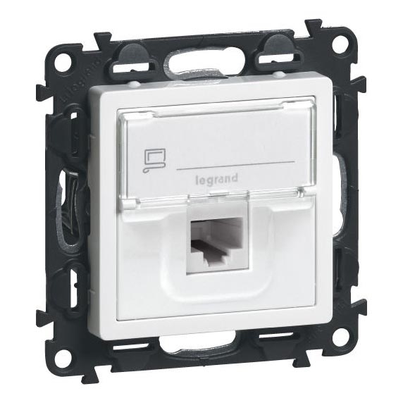 Legrand 75C5UB1 - Uttag VALENA LIFE 1xRJ45 class 5E UTP vit