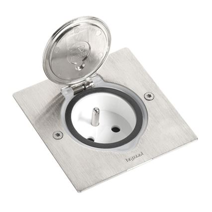 Legrand 89700 - Golvuttag Ram Platina 2M IP44 rostfri