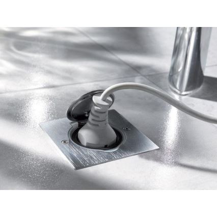 Legrand 89700 - Golvuttag Ram Platina 2M IP44 rostfri
