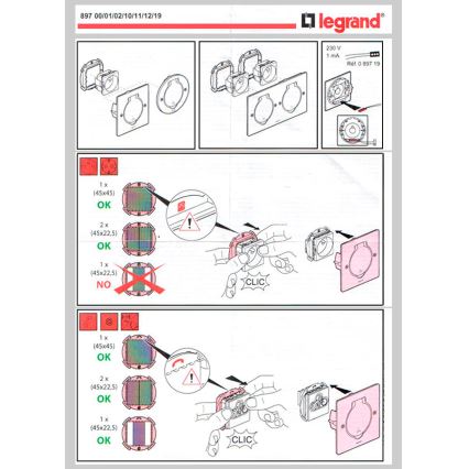 Legrand 89700 - Golvuttag Ram Platina 2M IP44 rostfri
