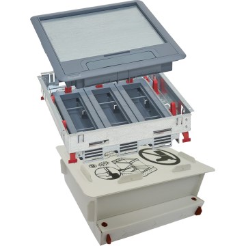 LEGRAND - Golvbox för betong 24 moduler (12 enheter 45x45)