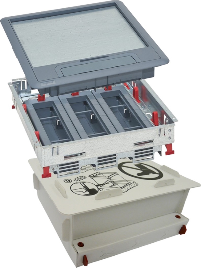 LEGRAND - Golvbox för betong 24 moduler (12 enheter 45x45)