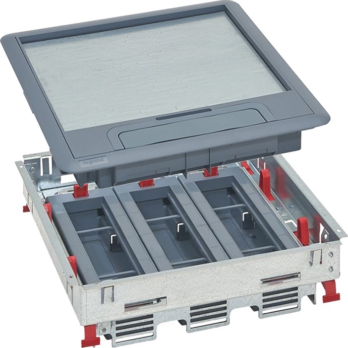LEGRAND - Golvbox för dubbelgolv 24 moduler (12 enheter 45x45)
