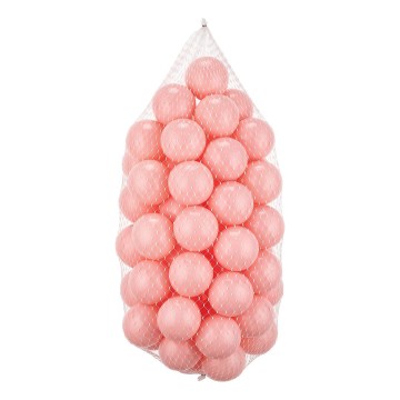 Lekbollar i plast 50 st, Ø 7 cm, rosa