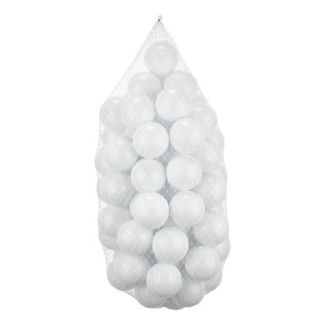 Lekbollar i plast 50 st, Ø 7 cm, vita