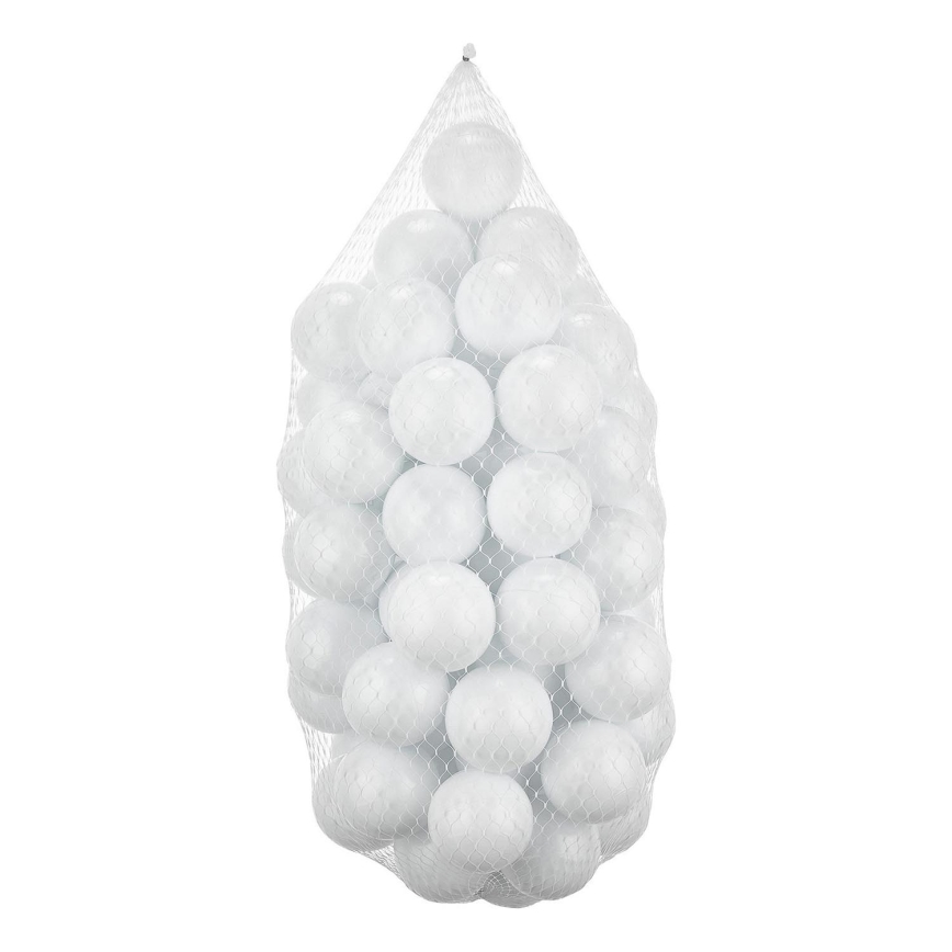 Lekbollar i plast 50 st, Ø 7 cm, vita
