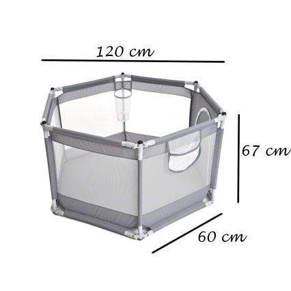 Lekhage 120 cm grå