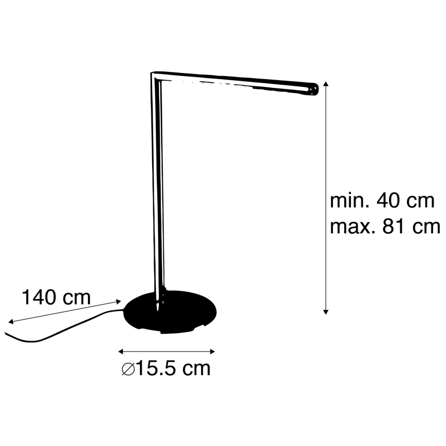 Leuchten Direkt 11011-55 - LED ljusreglerad bordslampa DAWDA LED/4,8W/230V