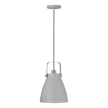 Leuchten Direkt 11059-15 - Ljuskrona med textilsladd EVA 1xE27/60W/230V diameter 21,5 cm grå