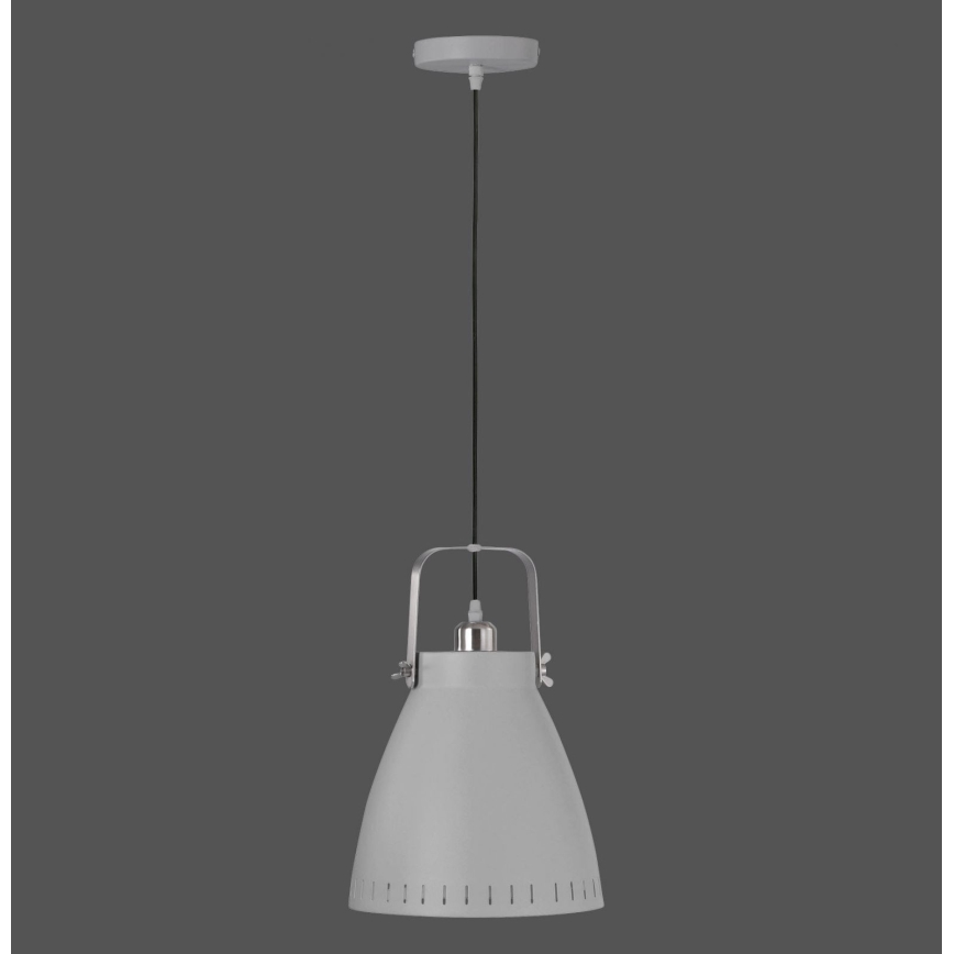 Leuchten Direkt 11059-15 - Ljuskrona med textilsladd EVA 1xE27/60W/230V diameter 21,5 cm grå