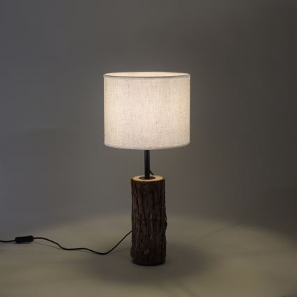 Leuchten Direkt 11233-79 - Bordslampa BARK 1xE27/40W/230V trä
