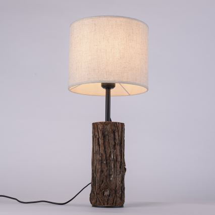 Leuchten Direkt 11233-79 - Bordslampa BARK 1xE27/40W/230V trä