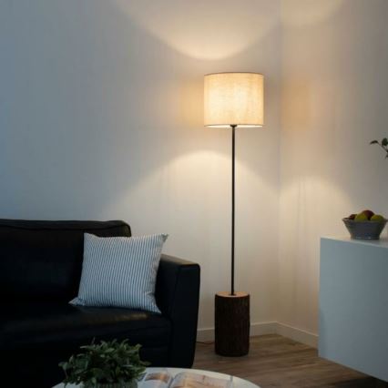 Leuchten Direkt 11234-79 - Golv lampa BARK 1xE27/40W/230V trä