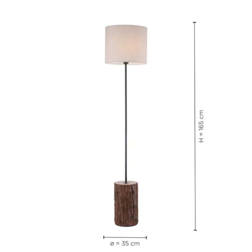 Leuchten Direkt 11234-79 - Golv lampa BARK 1xE27/40W/230V trä