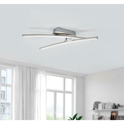 Leuchten Direkt 11270-55 - LED fastsatt Ljuskrona  SIMON 2xLED/5W/230V matt krom