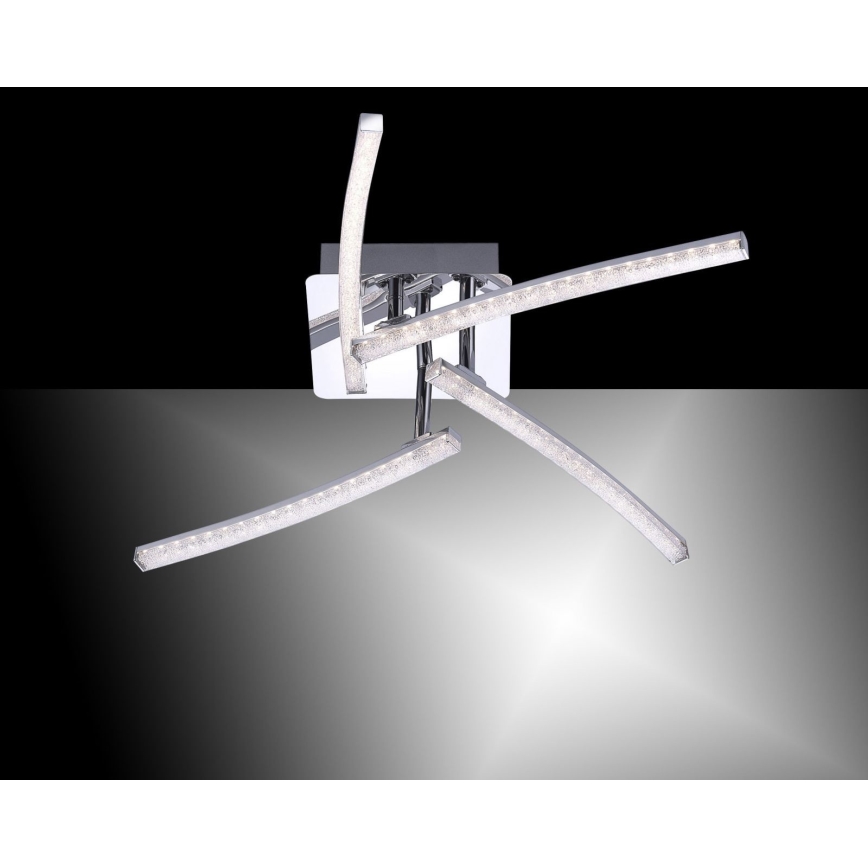 Leuchten Direkt 11291-17 - LED fastsatt Ljuskrona  SIMON 4xLED/3W/230V blank krom 