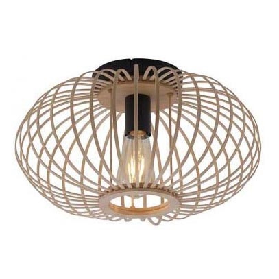 Leuchten Direkt 11410-79 - Fäst ljuskrona RACOON 1xE27/40W/230V diameter 40 cm Bambu