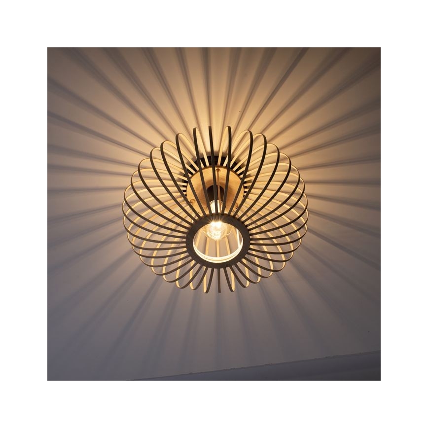 Leuchten Direkt 11410-79 - Fäst ljuskrona RACOON 1xE27/40W/230V diameter 40 cm Bambu