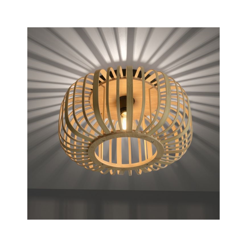Leuchten Direkt 11412-79 - Taklampa RACOON 1xE27/40W/230V Ø 40 cm bambu