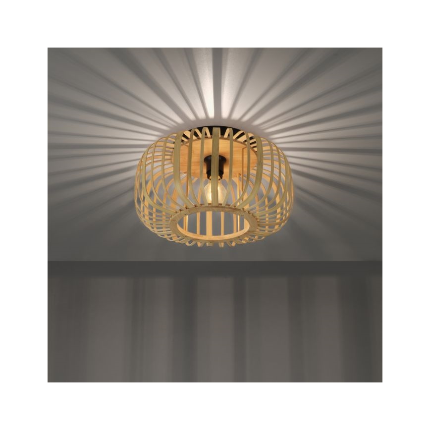 Leuchten Direkt 11412-79 - Taklampa RACOON 1xE27/40W/230V Ø 40 cm bambu