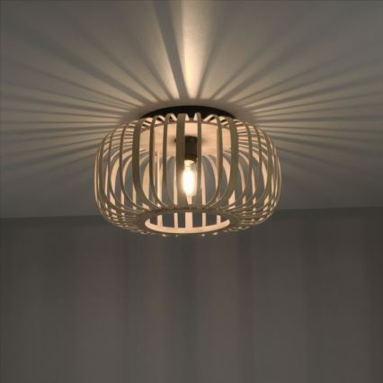 Leuchten Direkt 11412-79 - Taklampa RACOON 1xE27/40W/230V Ø 40 cm bambu