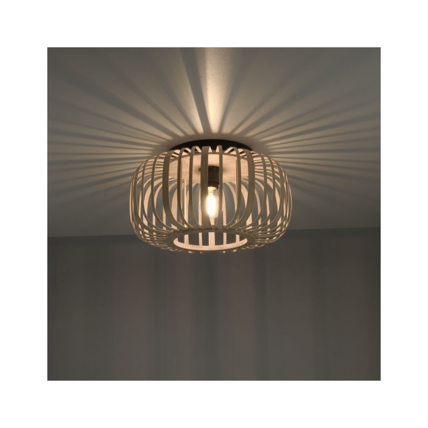 Leuchten Direkt 11412-79 - Taklampa RACOON 1xE27/40W/230V Ø 40 cm bambu