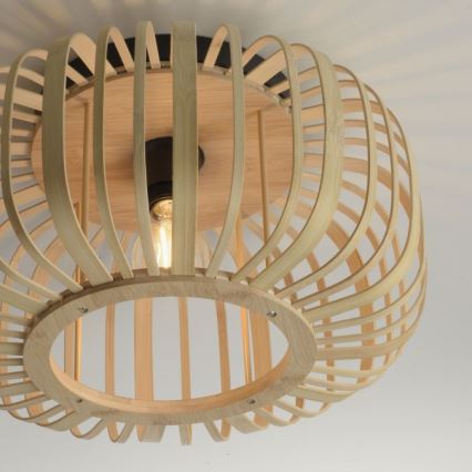 Leuchten Direkt 11412-79 - Taklampa RACOON 1xE27/40W/230V Ø 40 cm bambu