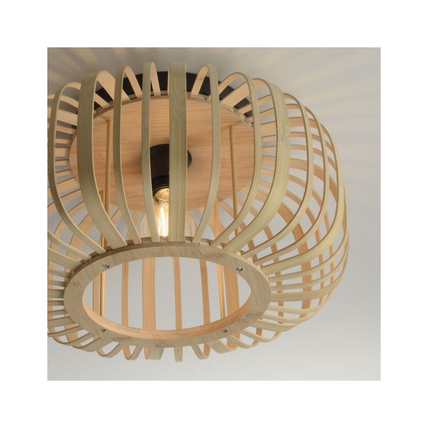 Leuchten Direkt 11412-79 - Taklampa RACOON 1xE27/40W/230V Ø 40 cm bambu
