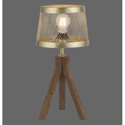 Leuchten Direkt 11423-60 - Bordslampa FREDERIK 1xE27/60W/230V mangoträd