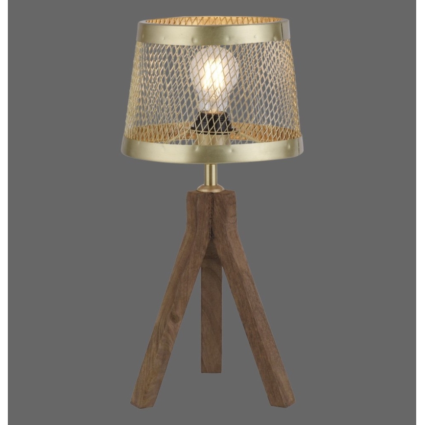 Leuchten Direkt 11423-60 - Bordslampa FREDERIK 1xE27/60W/230V mangoträd