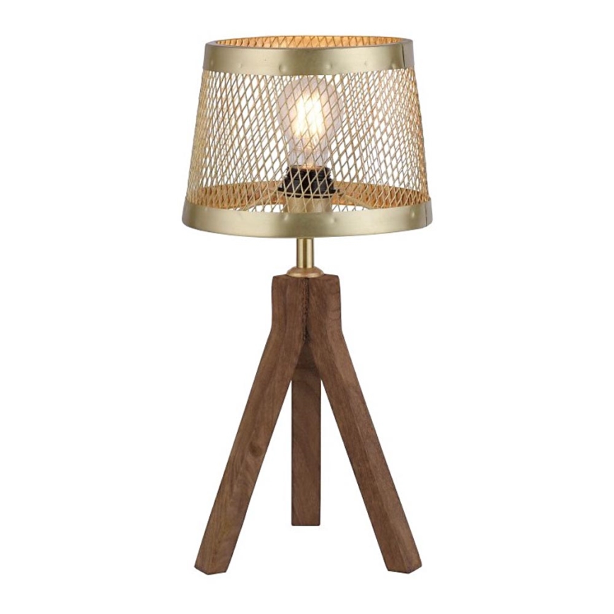 Leuchten Direkt 11423-60 - Bordslampa FREDERIK 1xE27/60W/230V mangoträd
