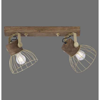 Leuchten Direkt 11487-60 - Spotlight ALAMI 2xE27/25W/230V mangoträd