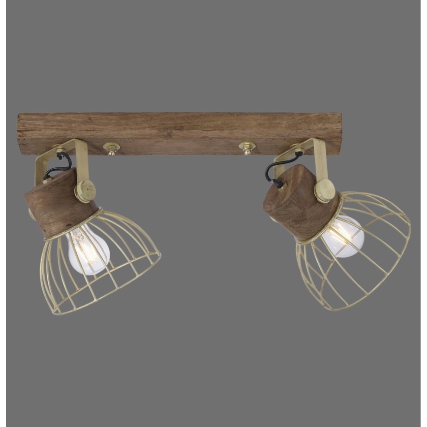 Leuchten Direkt 11487-60 - Spotlight ALAMI 2xE27/25W/230V mangoträd