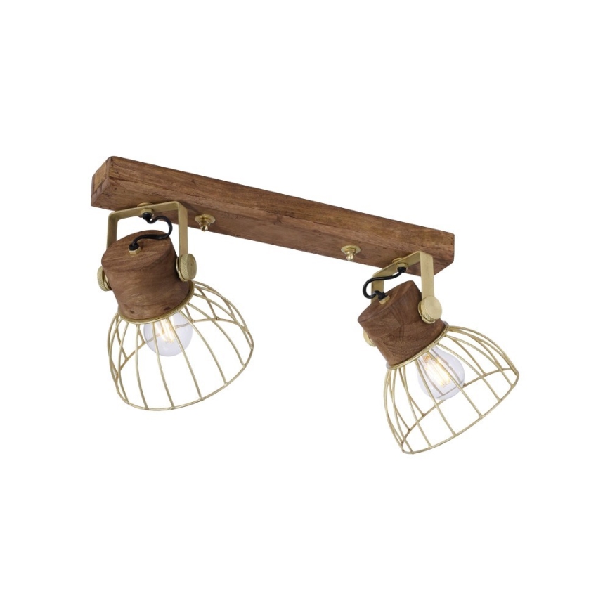Leuchten Direkt 11487-60 - Spotlight ALAMI 2xE27/25W/230V mangoträd