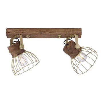 Leuchten Direkt 11487-60 - Spotlight ALAMI 2xE27/25W/230V mangoträd