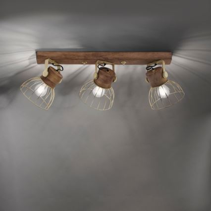 Leuchten Direkt 11488-60 - Spotlight ALAMI 3xE27/25W/230V mangoträd
