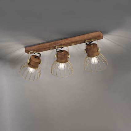 Leuchten Direkt 11488-60 - Spotlight ALAMI 3xE27/25W/230V mangoträd
