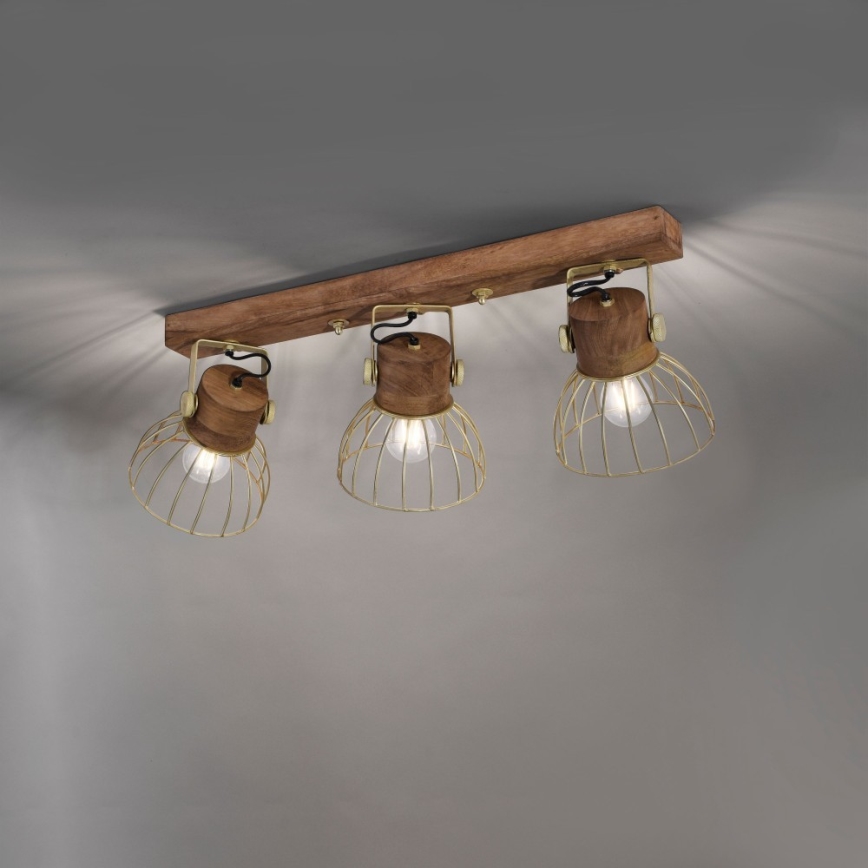 Leuchten Direkt 11488-60 - Spotlight ALAMI 3xE27/25W/230V mangoträd