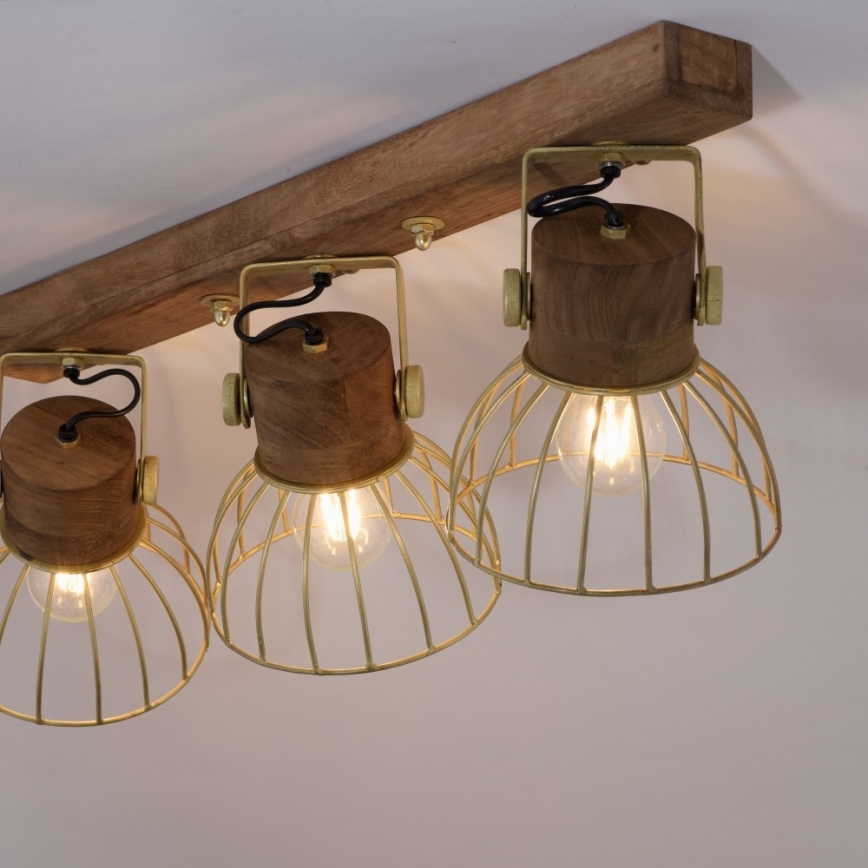 Leuchten Direkt 11488-60 - Spotlight ALAMI 3xE27/25W/230V mangoträd