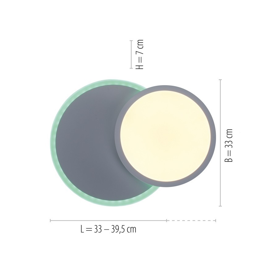 Leuchten Direkt 11662-16 - LED RGB dimbar taklampa ARENDA LED/21W/230V + fjärrkontroll