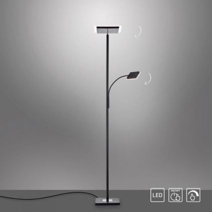 Leuchten Direkt 11710-18 - LED Ljusreglerad golvlampa HANS LED/21,5W/230V + LED/4W
