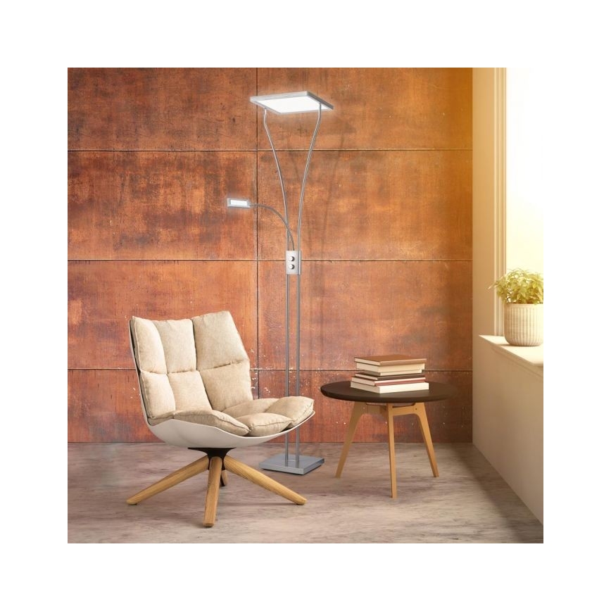 Leuchten Direkt 11722-55 - LED Ljusreglerad golvlampa MARIAN LED/25W/230V + LED/3,6W